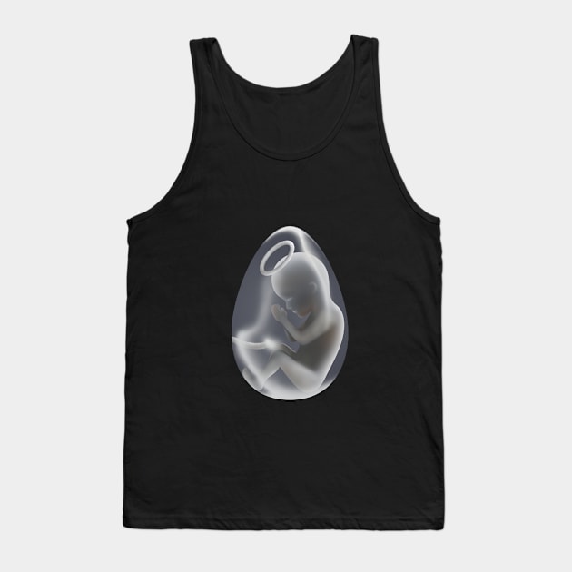 Baby in The Egg Maternity Tank Top by lidijaarts